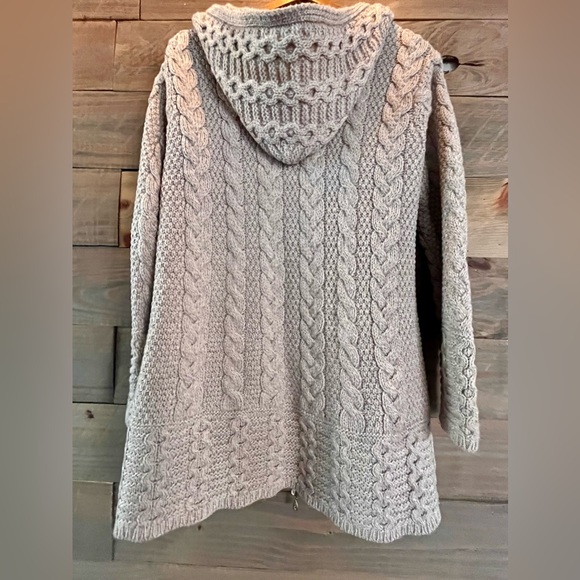 ARAN CRAFTS IRELAND HOODED ZIP CARDIGAN XS - Picture 2 of 9